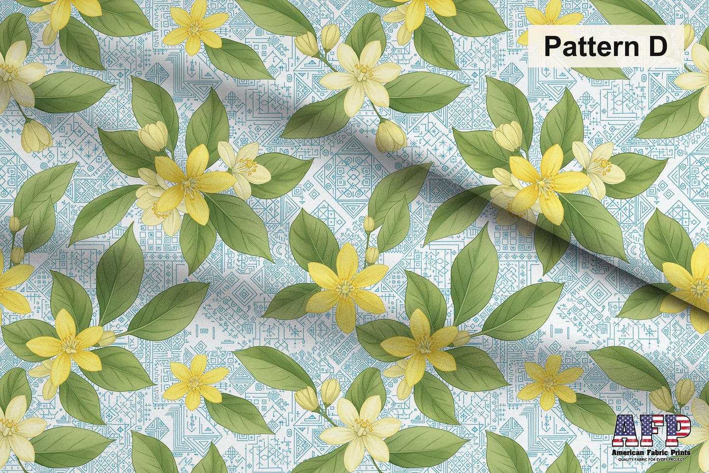 Lemons + Blue Fabric Bundle Set - Shop now at American Fabric Prints