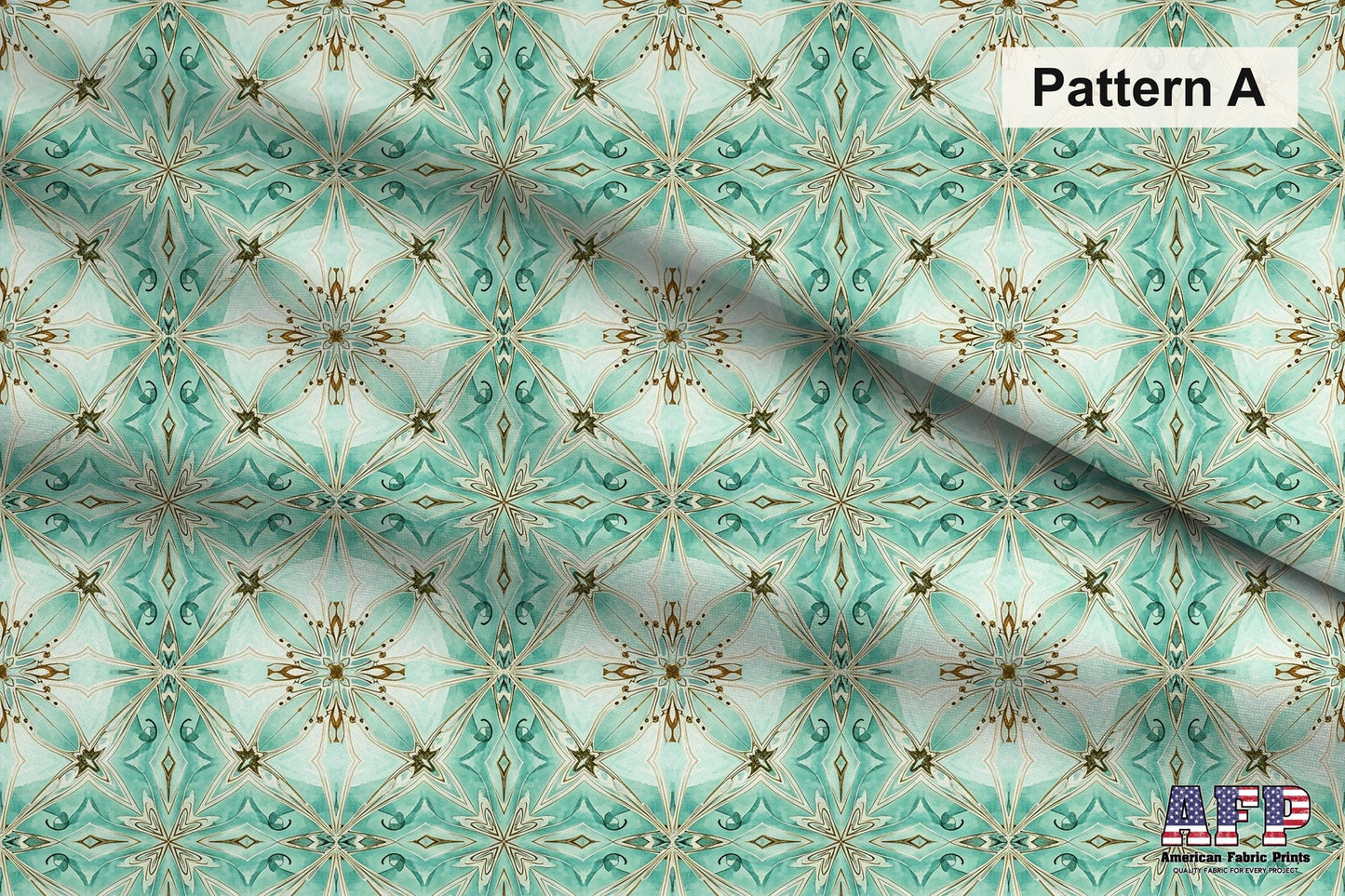 Arabesque Teals 4 Fabric Bundle Set - Shop now at American Fabric Prints