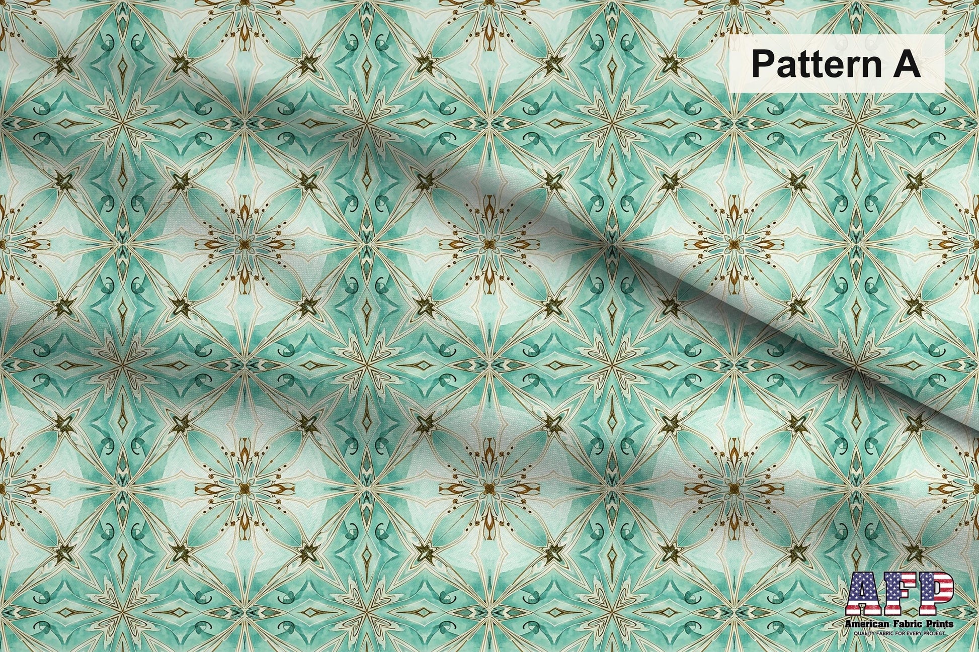Arabesque Teals 4 Fabric Bundle Set - Shop now at American Fabric Prints