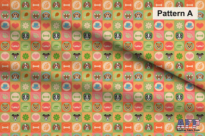 Cute Dog 1 Fabric Set. Shop now at American Fabric Prints.