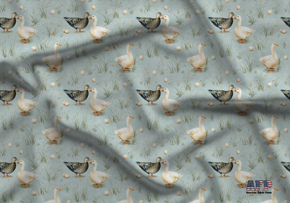 Watercolor Pond Side Fabric - Shop now at American Fabric Prints