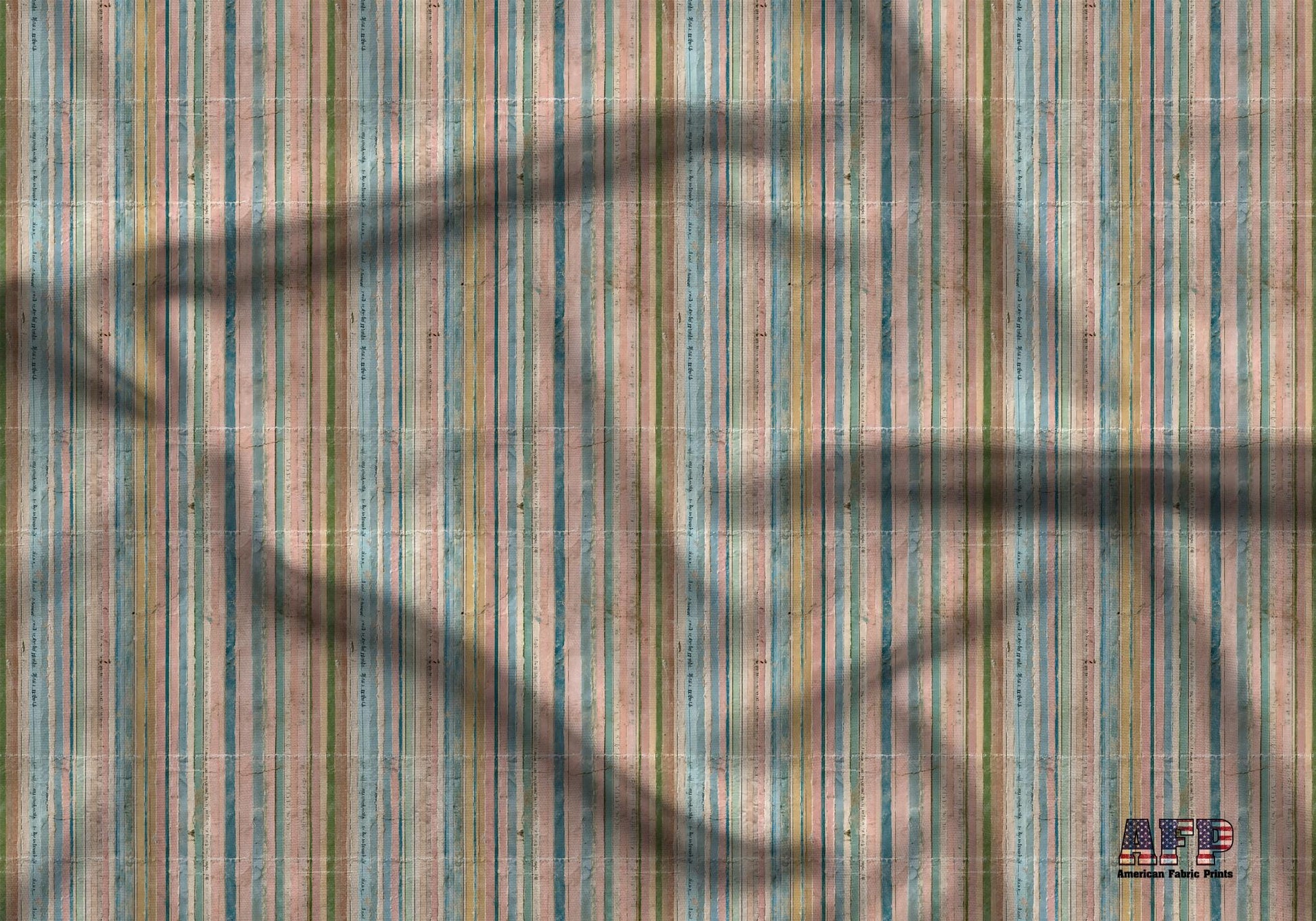 Pastel Grunge Stripes Fabric - Shop now at American Fabric Prints
