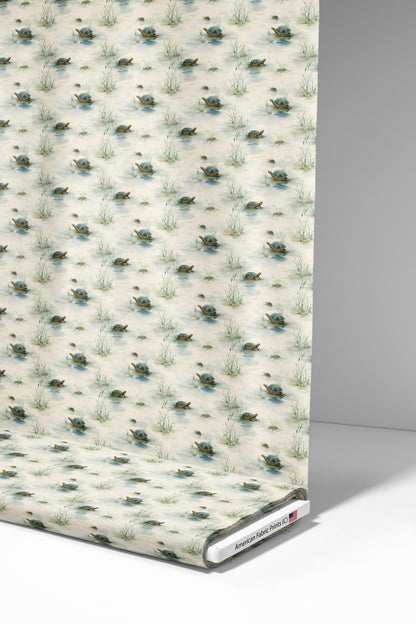 Pond Of Turtles Fabric - Shop now at American Fabric Prints