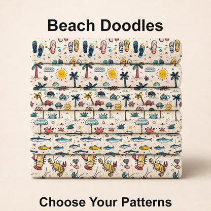 Beach Doodles Fabric Bundle Set - Shop now at American Fabric Prints