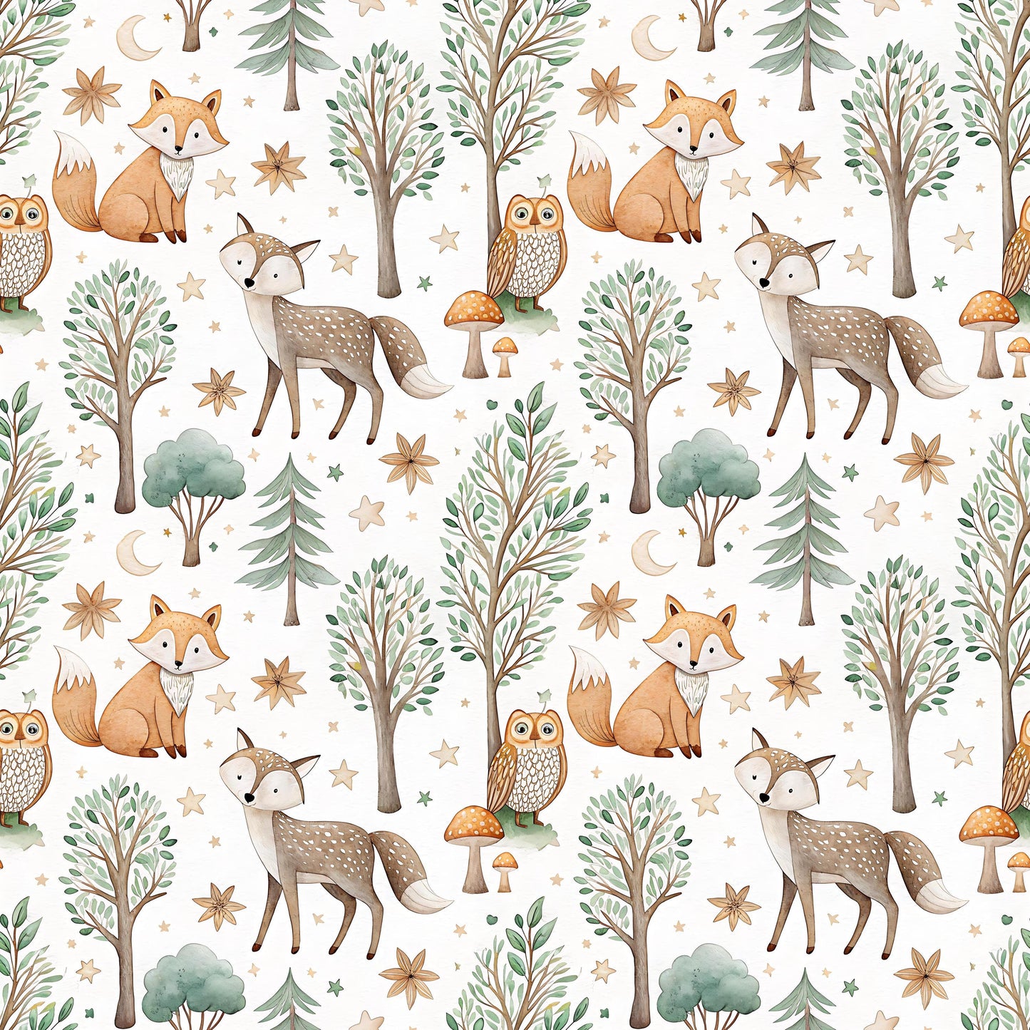 Woodland Forest Fabric - Shop now at American Fabric Prints