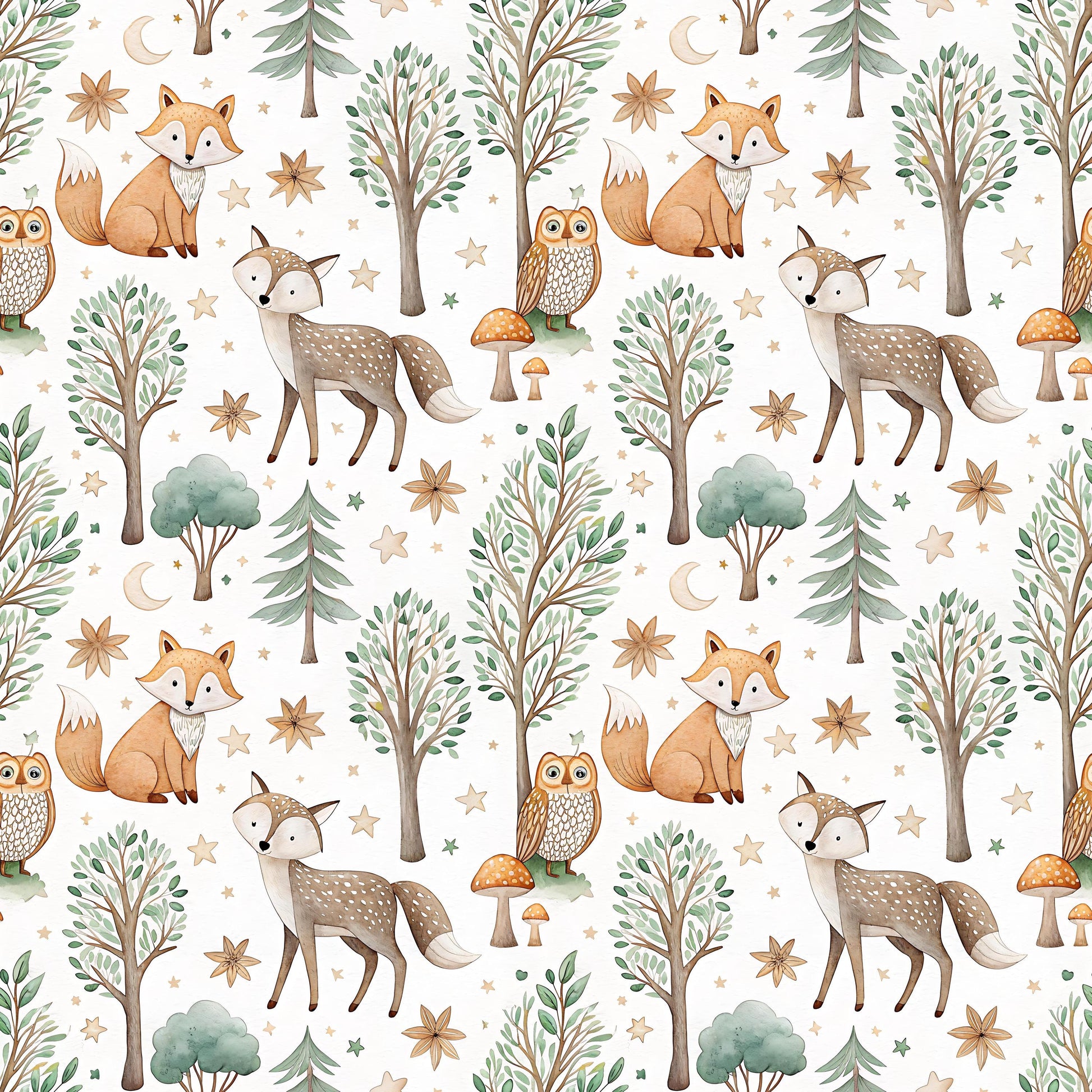 Woodland Forest Fabric - Shop now at American Fabric Prints
