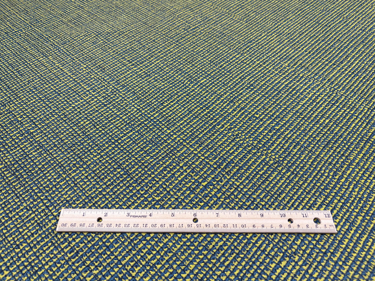 Yellow and Blue Woven Fabric, Woven Fabric, Premium Upholstery Fabric, Fabric for Upholstery, Crypton Coated Performance