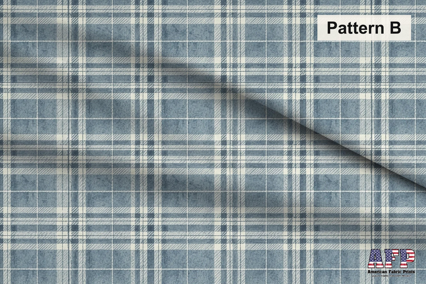 Blue and Beige Plaid 4 Fabric Bundle Set - Shop now at American Fabric Prints