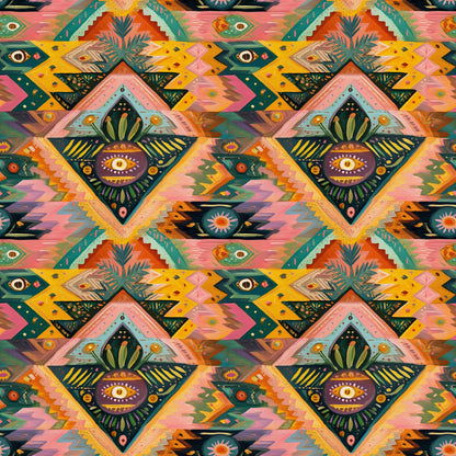 Bright Cowgirl Art Fabric - Shop now at American Fabric Prints