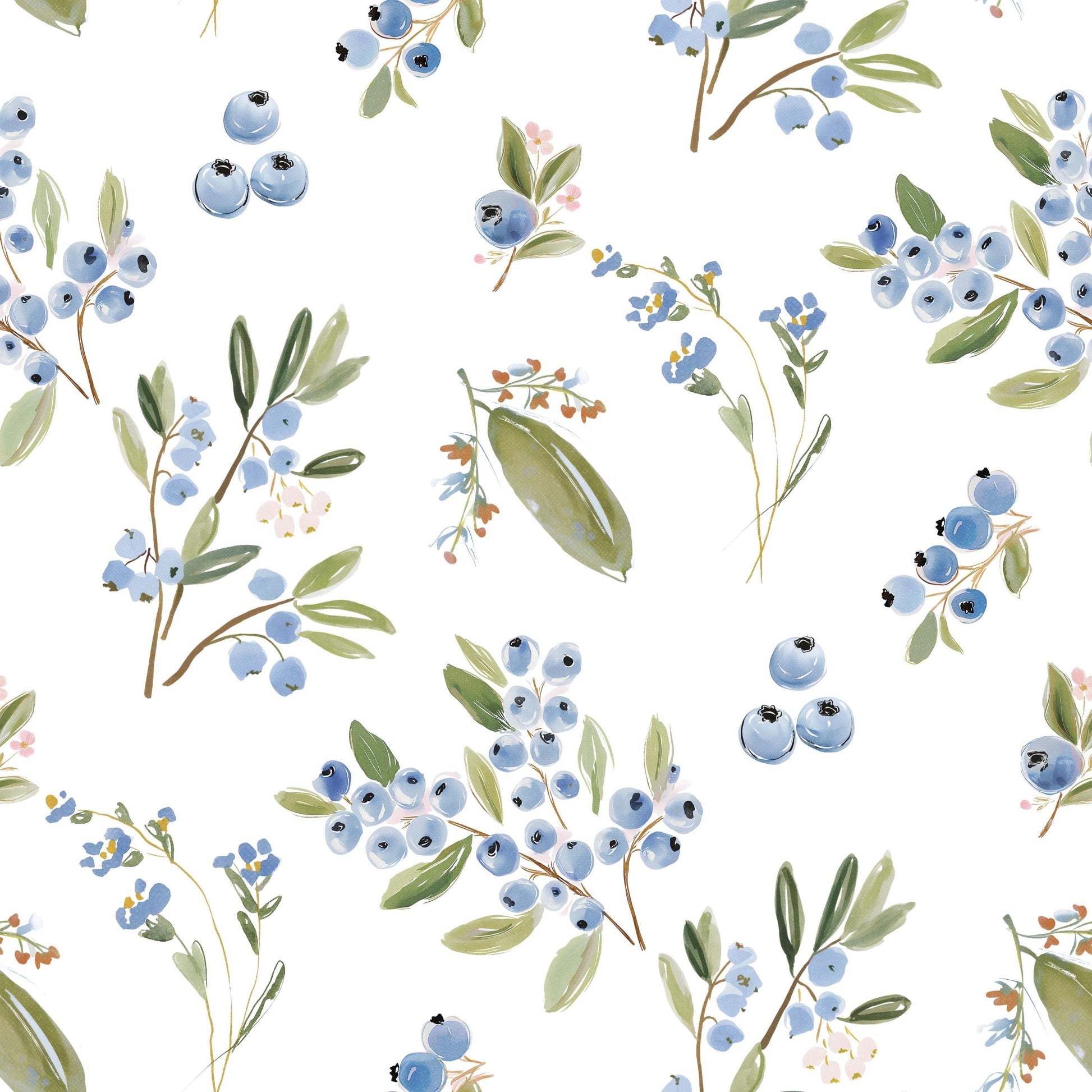 Petite Blueberry 2 Fabric - Shop now at American Fabric Prints