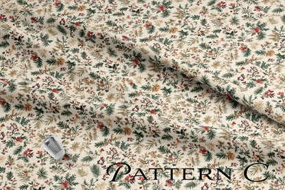 BOHO Christmas Quilting Fabric Set, Christmas Quilt Fabric, USA Made, Premium Cotton Christmas Quilting Fabric, American Fabric Prints