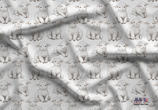 Easter Lamb Fabric - Shop now at American Fabric Prints
