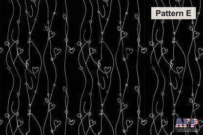 Valentine Hearts Fabric Collection. Pattern E Shown. Shop now at American Fabric Prints.