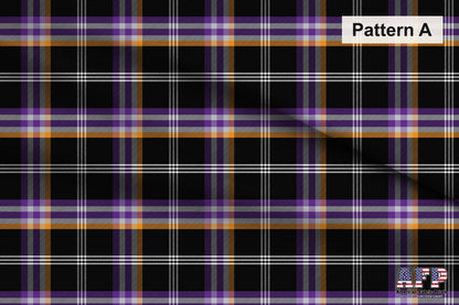Halloween Plaid 4 Fabric Collection. Choose Your Patterns for your Spooky Plaid creation.  Pattern A Shown. Shop now at American Fabric Prints.