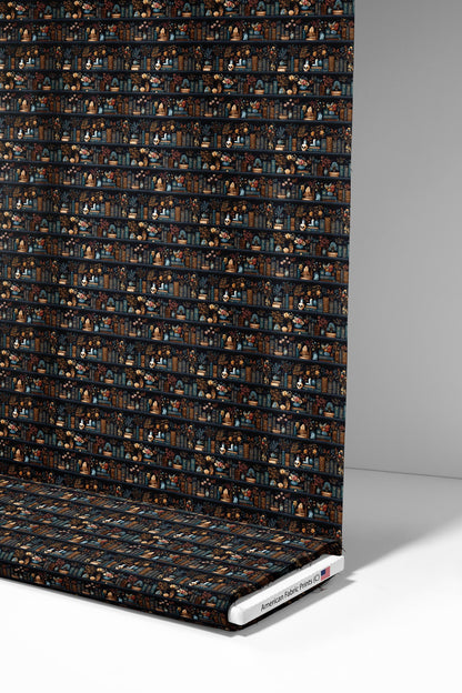 Dark Books Fabric - Shop now at American Fabric Prints