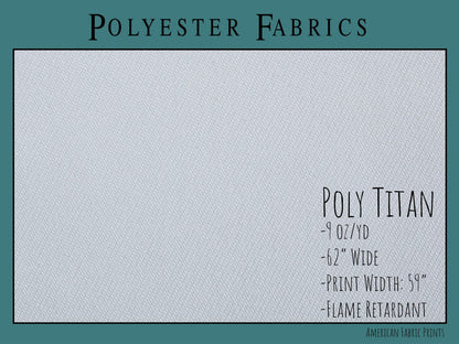 a white sheet of paper with the words poly titan on it