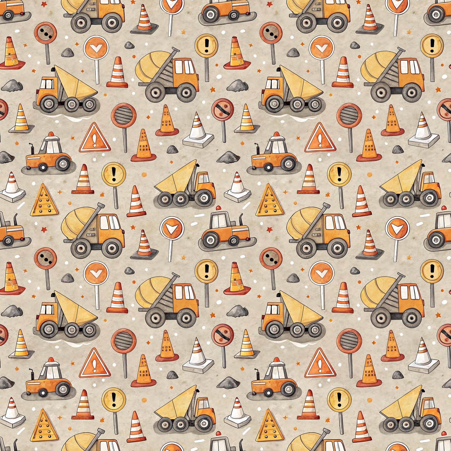 Road Construction Crew Fabric - Shop now at American Fabric Prints