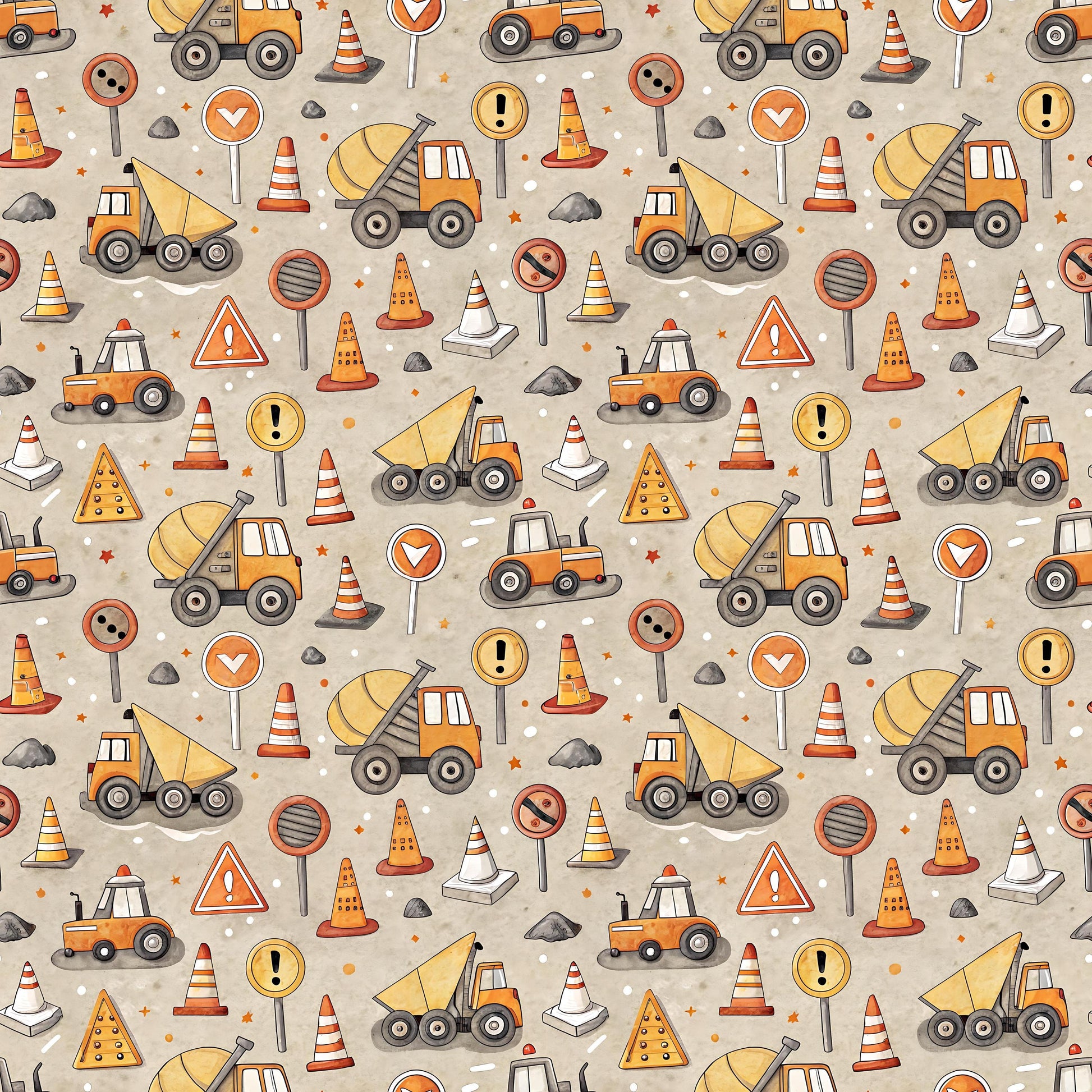 Road Construction Crew Fabric - Shop now at American Fabric Prints