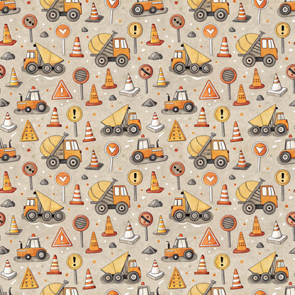 Road Construction Crew Fabric - Shop now at American Fabric Prints