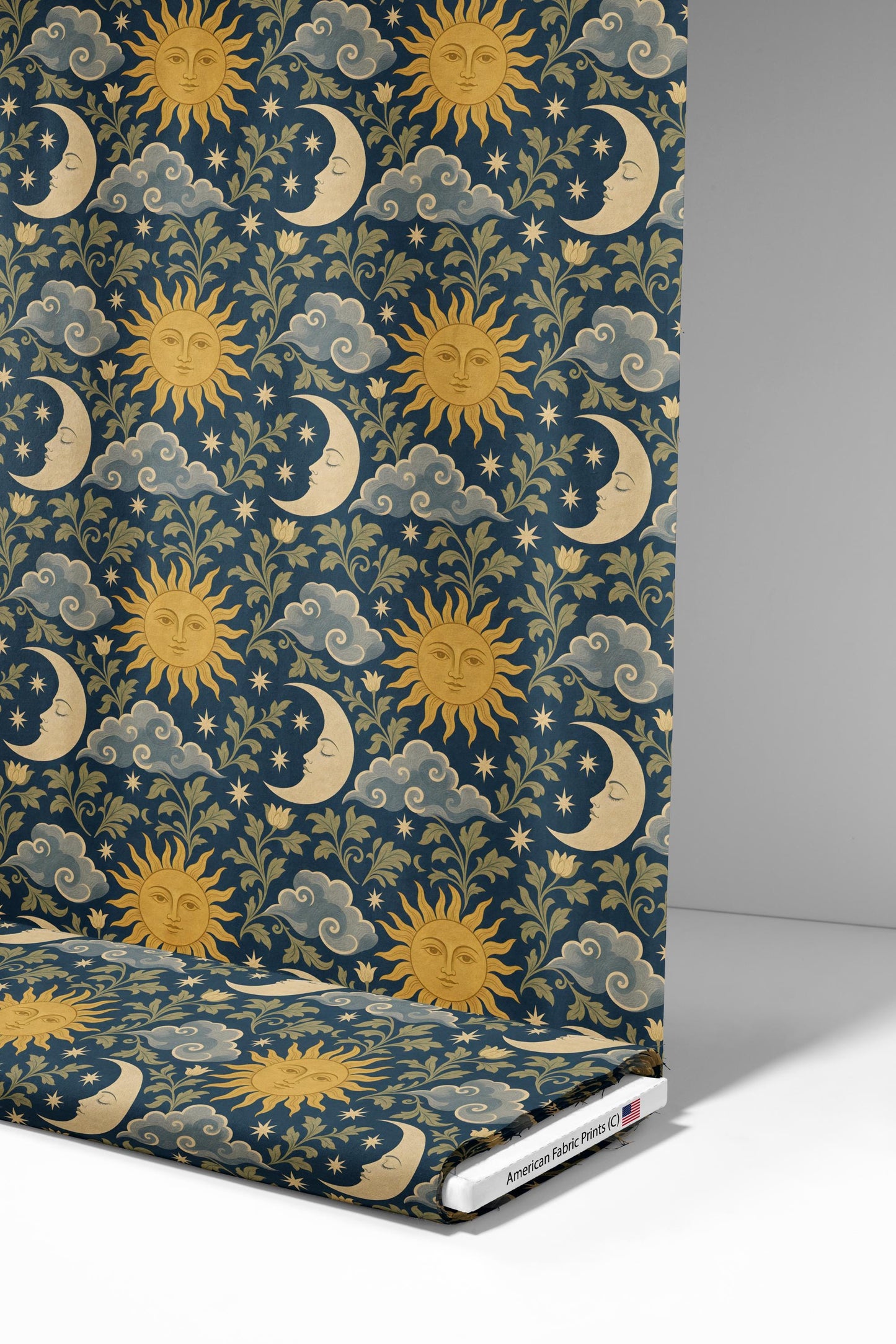 Celestial Scandinavian Fabric - Shop now at American Fabric Prints
