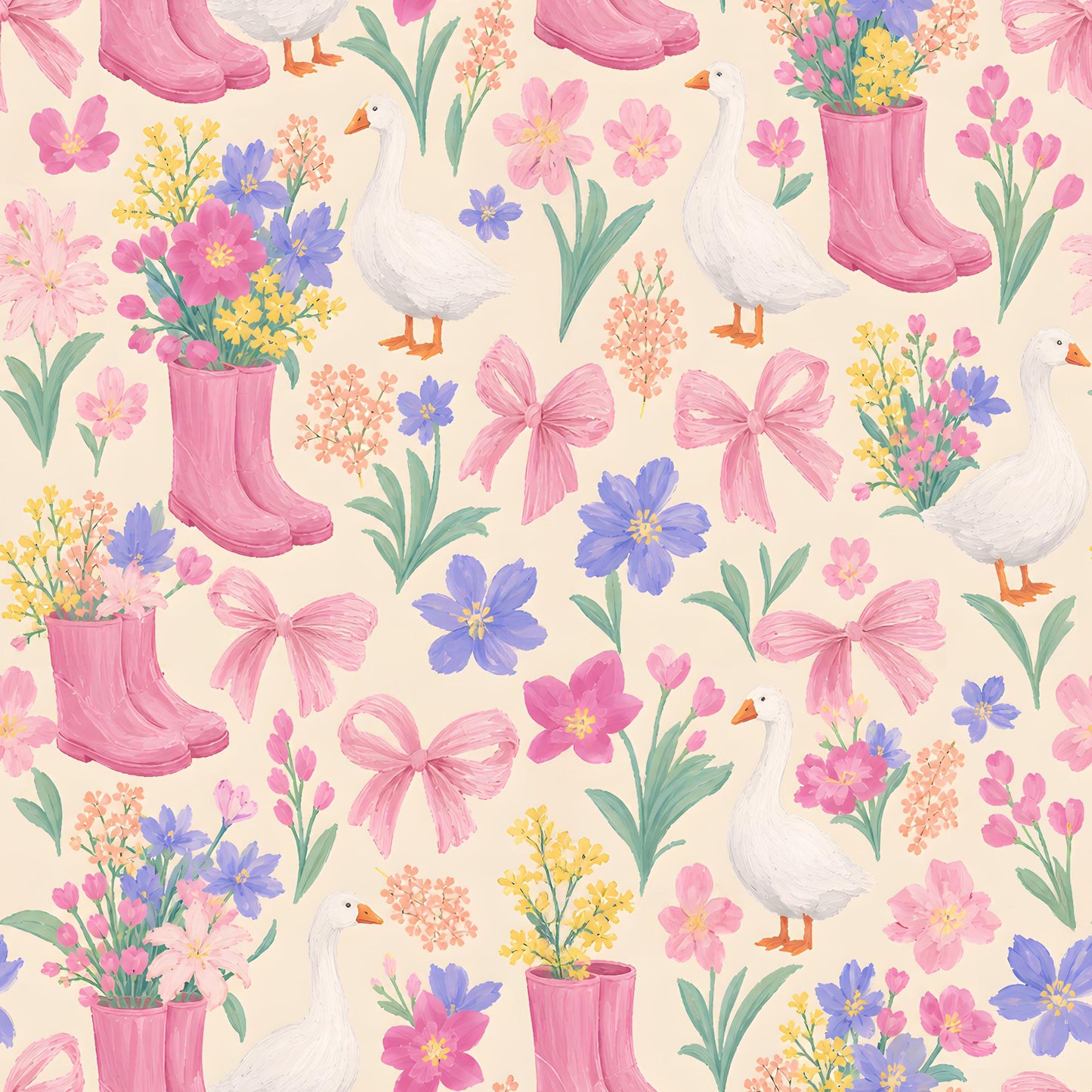 Rain Boots and Geese Fabric - Shop now at American Fabric Prints