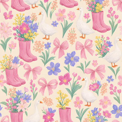 Rain Boots and Geese Fabric - Shop now at American Fabric Prints