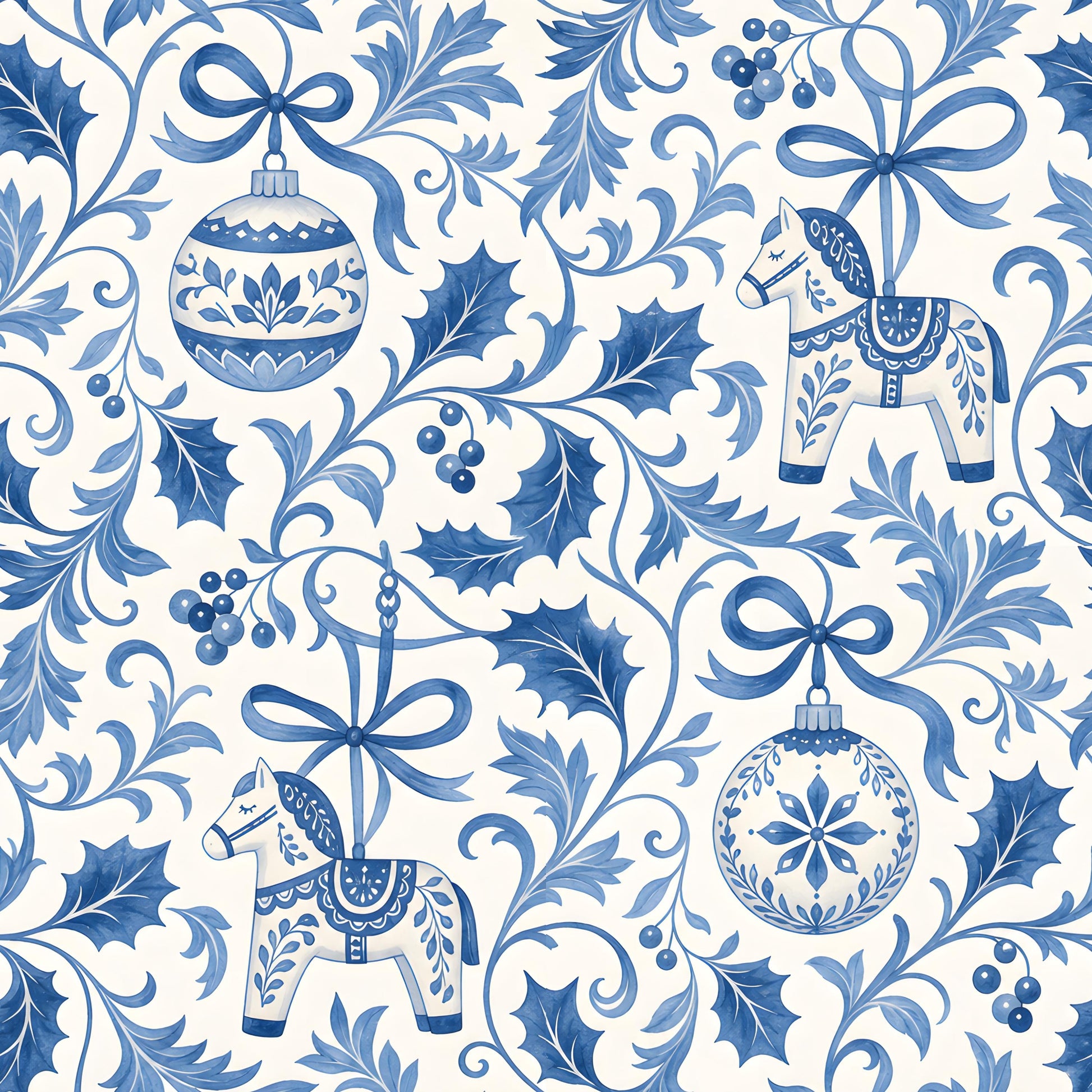 Christmas Horse Toile Fabric - Shop now at American Fabric Prints