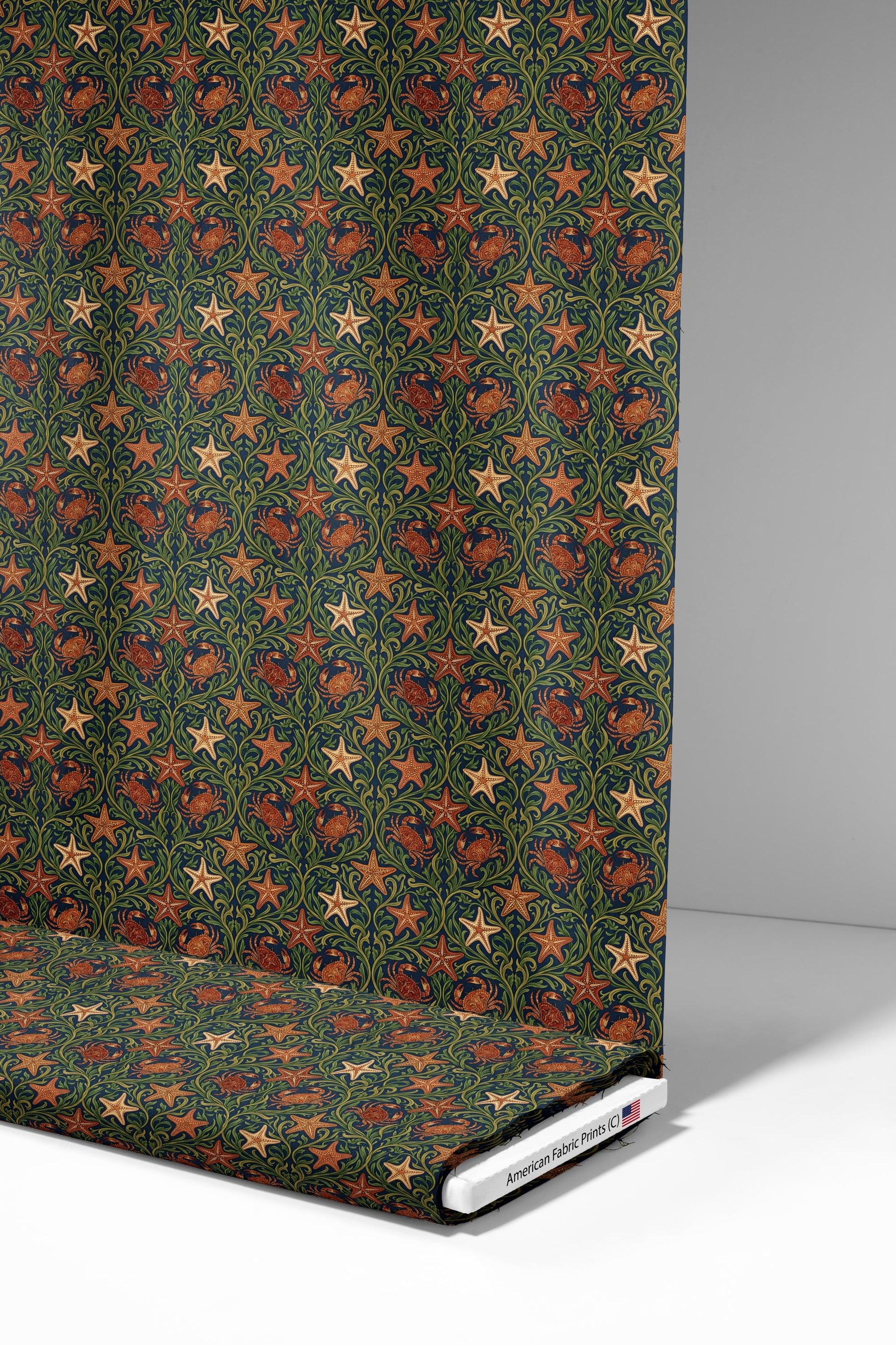 Crabs and Starfish Fabric - Shop now at American Fabric Prints