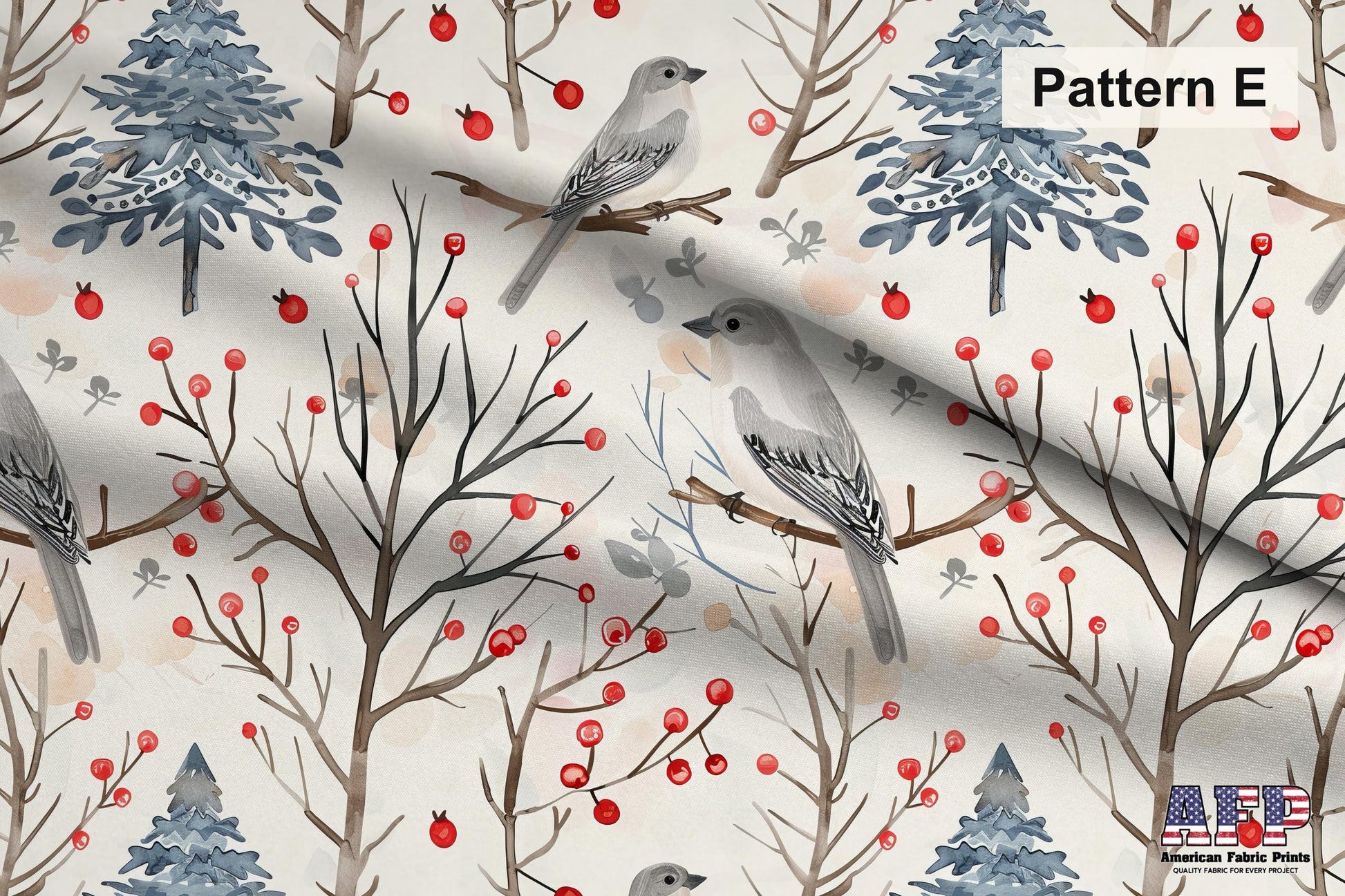 Watercolor Christmas Fabric Bundle Set - Shop now at American Fabric Prints