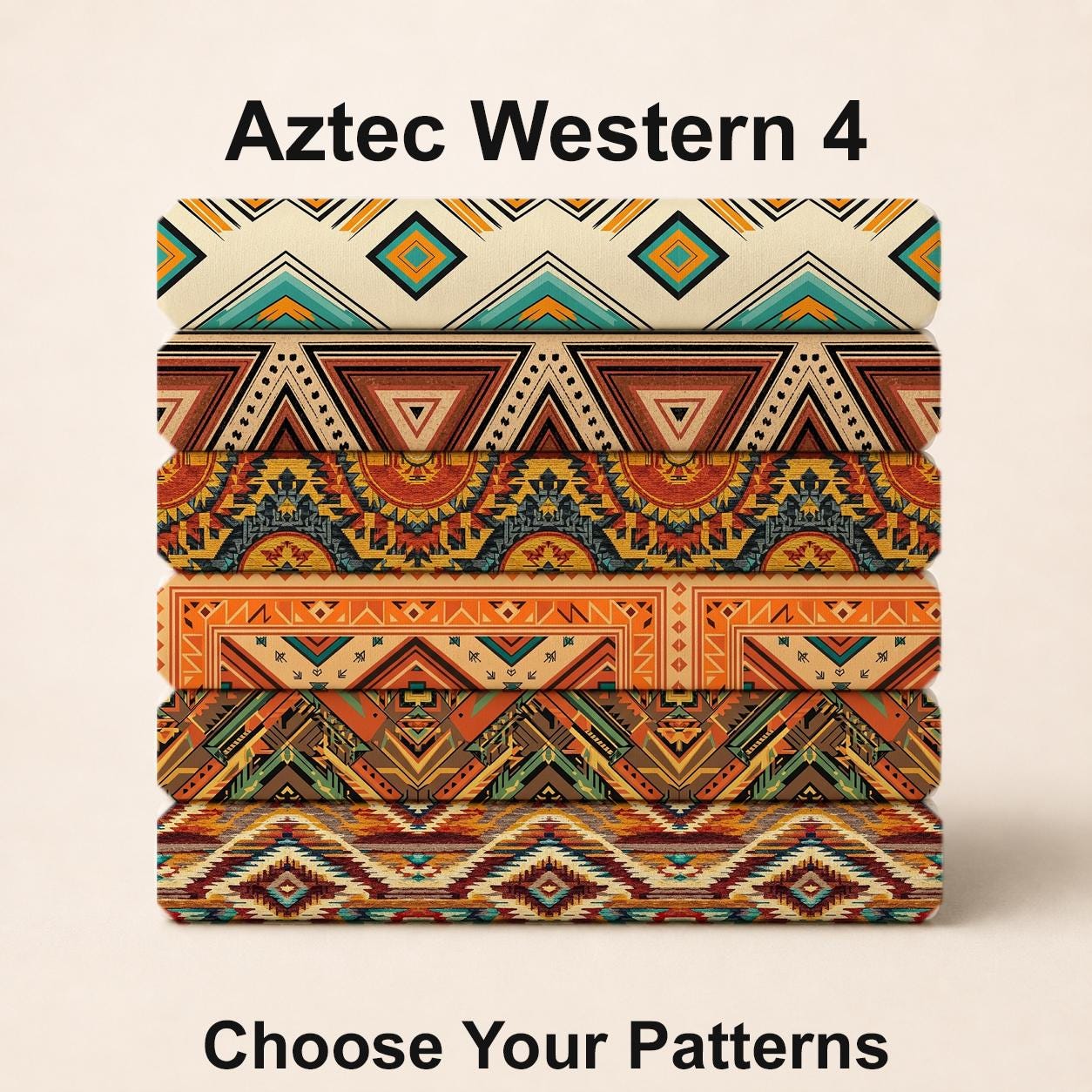 Aztec Western 4 Fabric Bundle Set - Shop now at American Fabric Prints