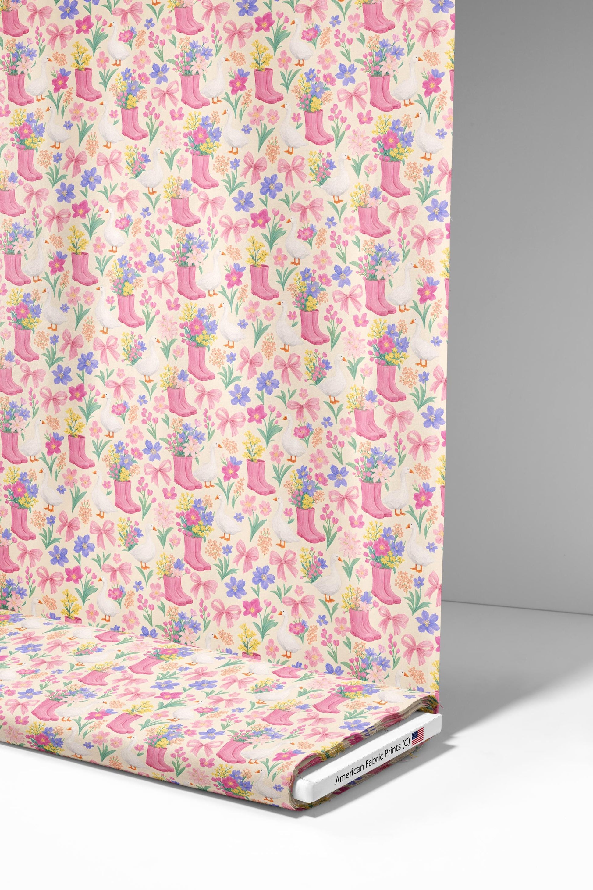 Rain Boots and Geese Fabric - Shop now at American Fabric Prints