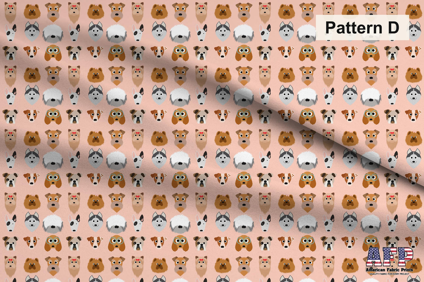 Cute Dog 1 Fabric Set. Shop now at American Fabric Prints.