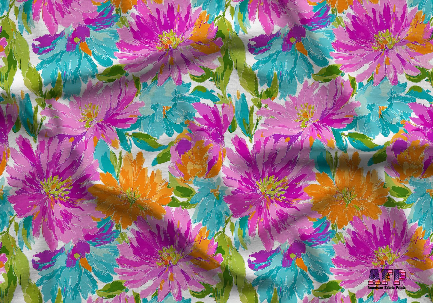 Bright Floral Chaos Fabric - Shop now at American Fabric Prints