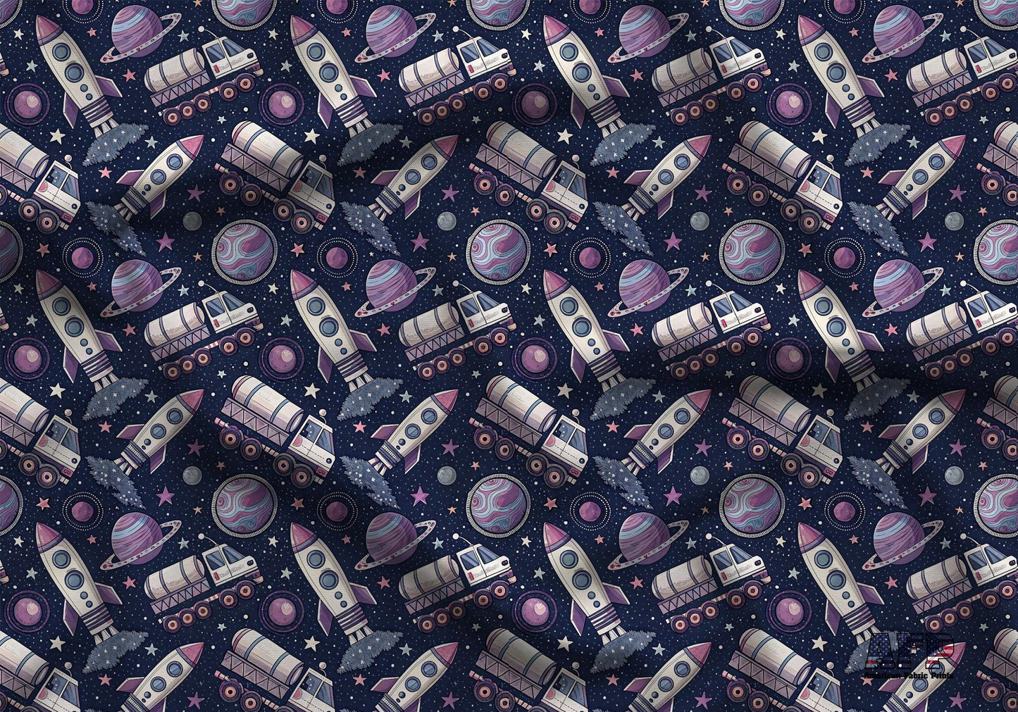 Space Travel Fabric - Shop now at American Fabric Prints