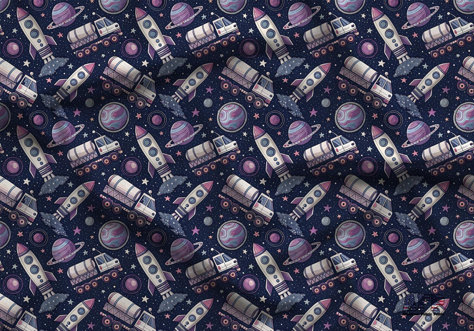 Space Travel Fabric - Shop now at American Fabric Prints