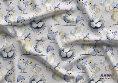 Chicks and Ducklings Fabric - Shop now at American Fabric Prints