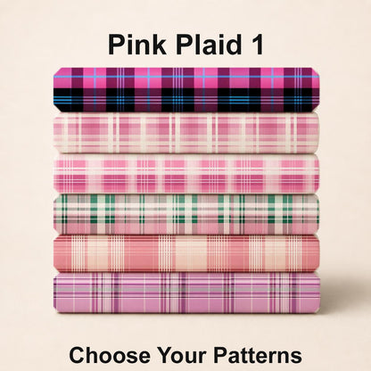 Pink Plaid 1 Fabric Bundle Set - Shop now at American Fabric Prints
