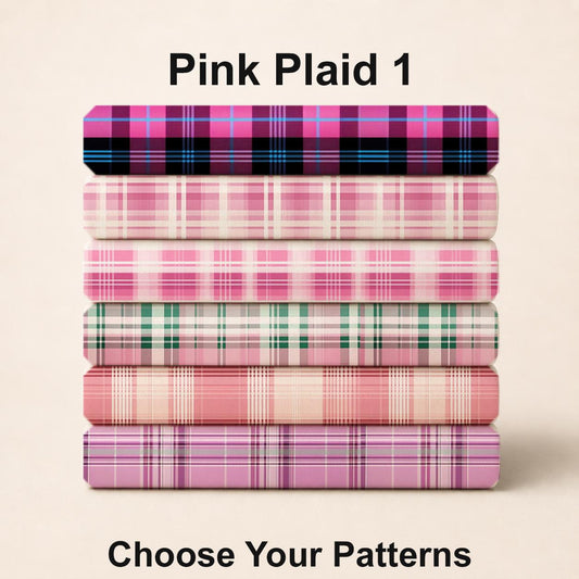 Pink Plaid 1 Fabric Bundle Set - Shop now at American Fabric Prints
