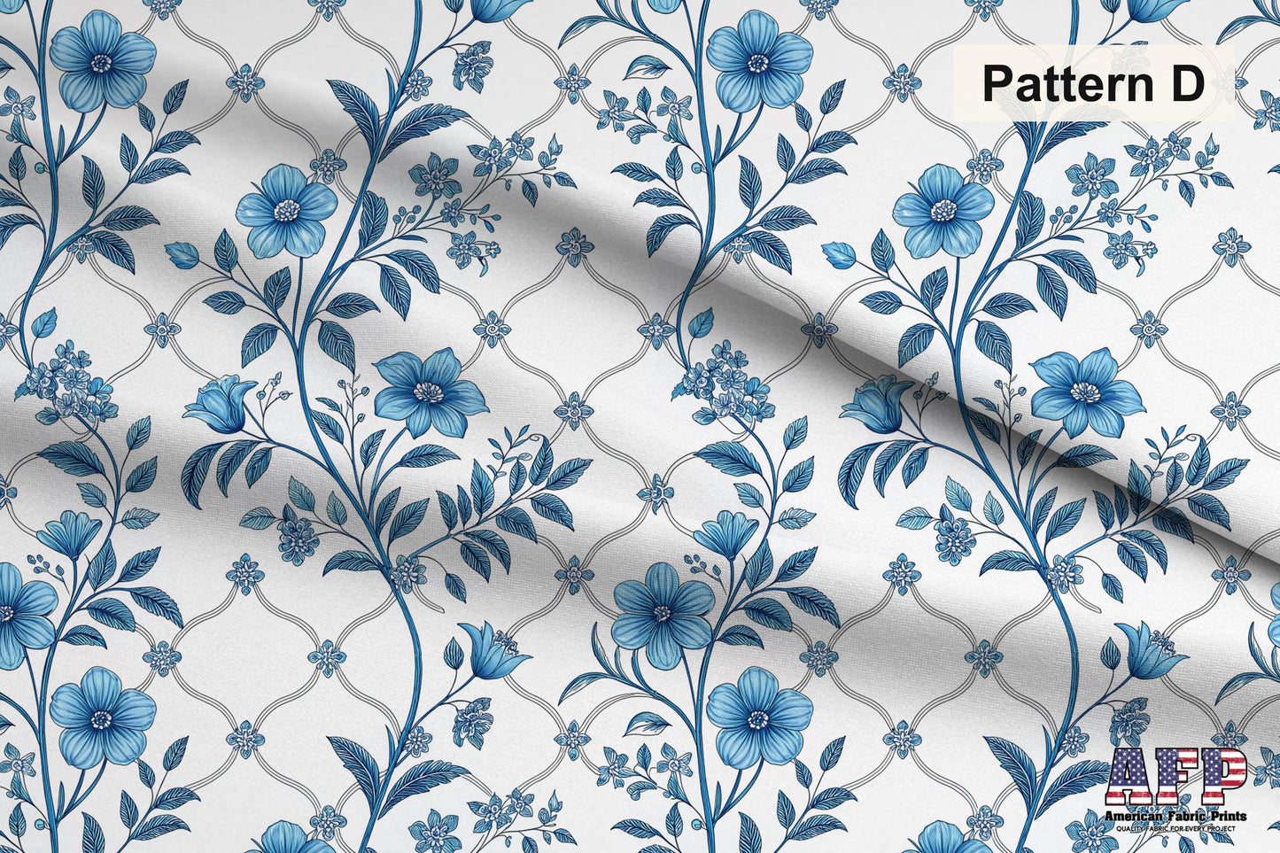 Blue Porcelain Garden Fabric Bundle Set - Shop now at American Fabric Prints