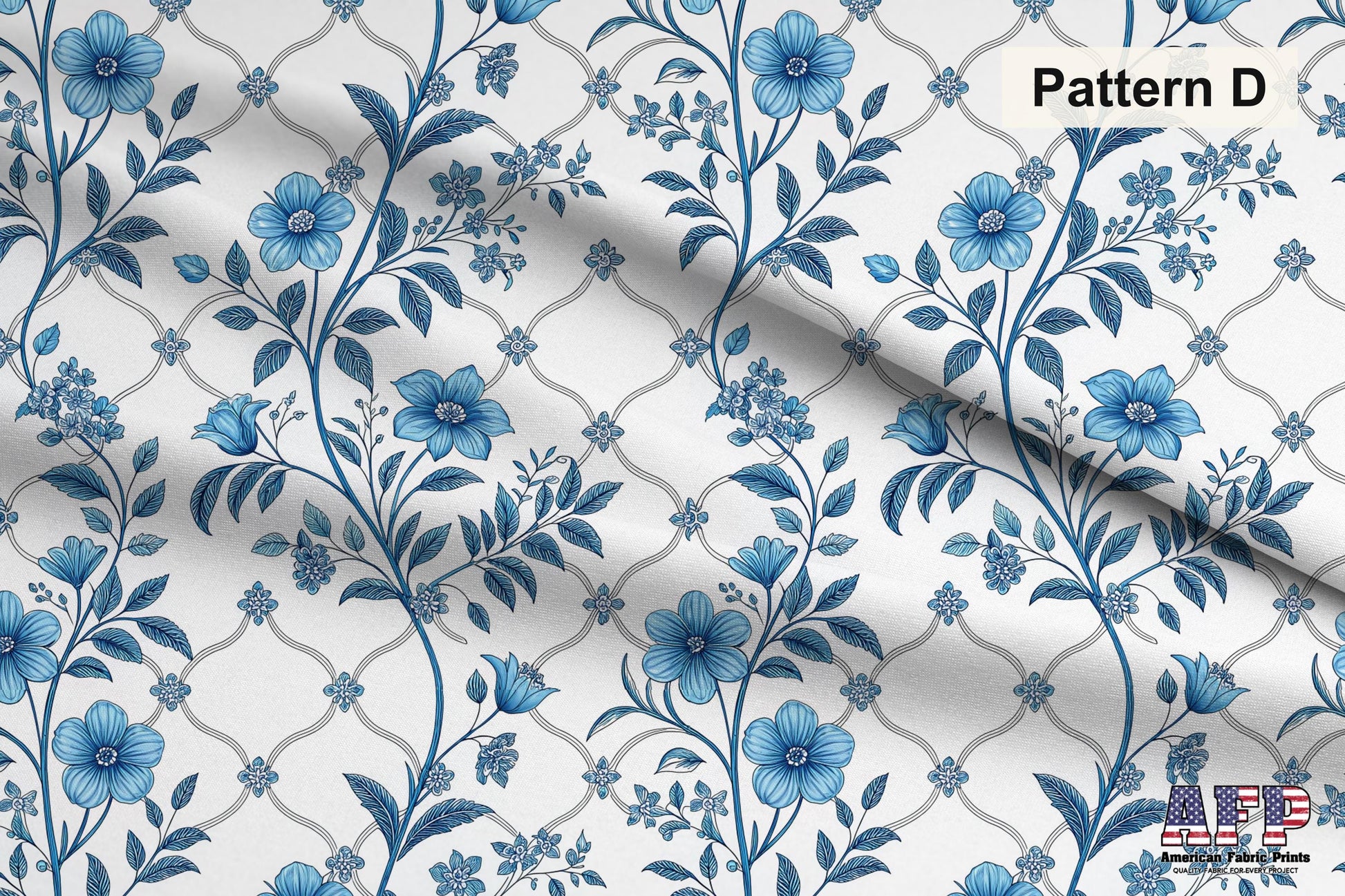 Blue Porcelain Garden Fabric Bundle Set - Shop now at American Fabric Prints