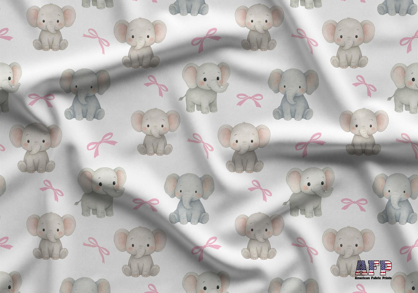 Little Coquette Elephants Fabric - Shop now at American Fabric Prints