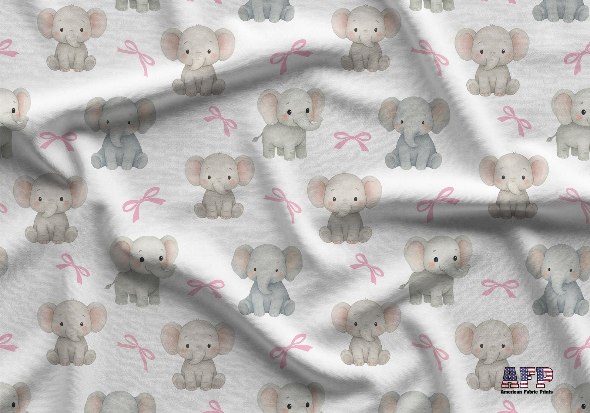 Little Coquette Elephants Fabric - Shop now at American Fabric Prints