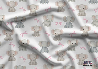 Little Coquette Elephants Fabric - Shop now at American Fabric Prints