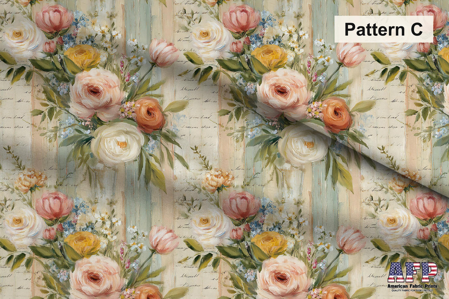 Spring Floral and Stripes Fabric Bundle Set - Shop now at American Fabric Prints