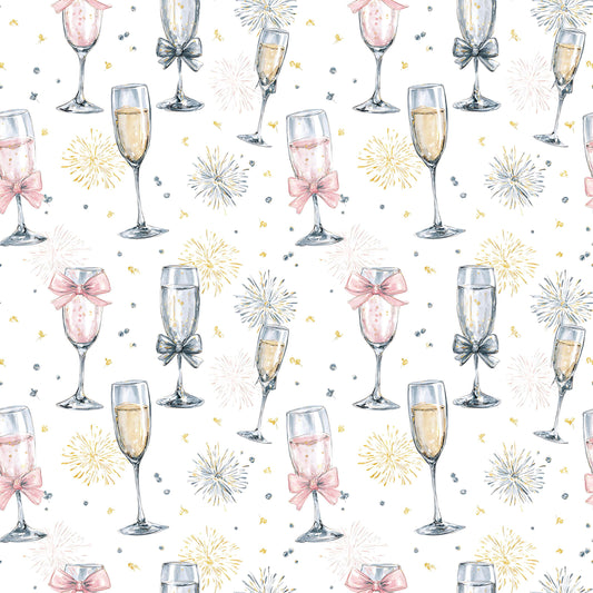 Coquette New Years Drinks Fabric - Shop now at American Fabric Prints