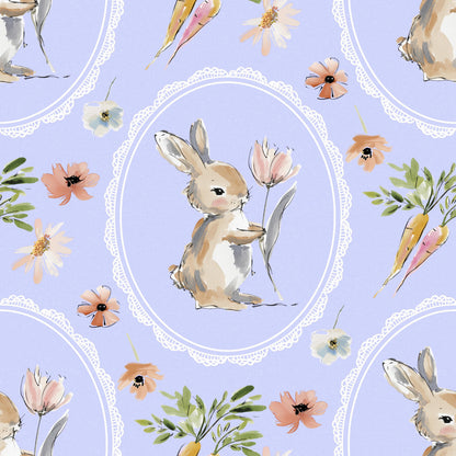 Framed Bunny Fabric - Shop now at American Fabric Prints