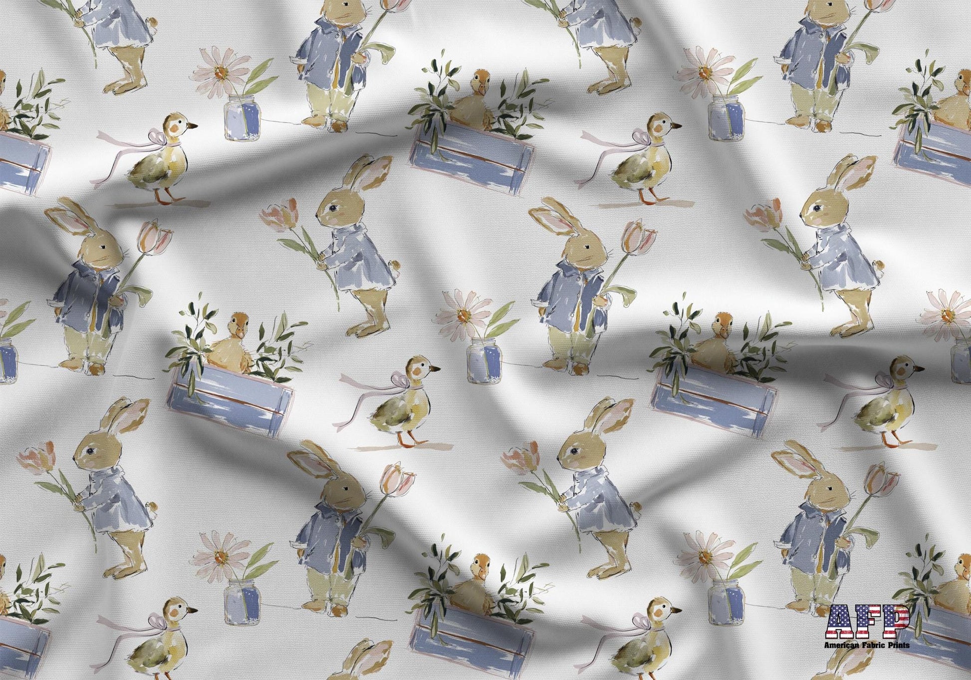 Charming Rabbit Fabric - Shop now at American Fabric Prints