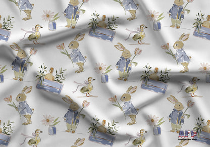Charming Rabbit Fabric - Shop now at American Fabric Prints