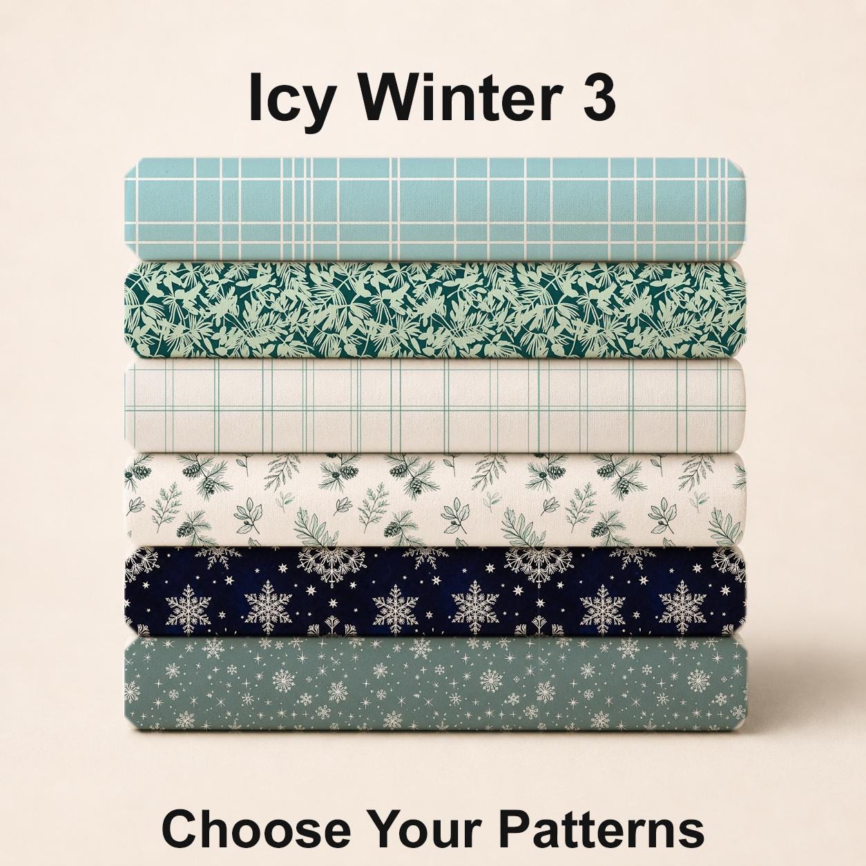 Icy Winter 3 Fabric Bundle Set - Shop now at American Fabric Prints