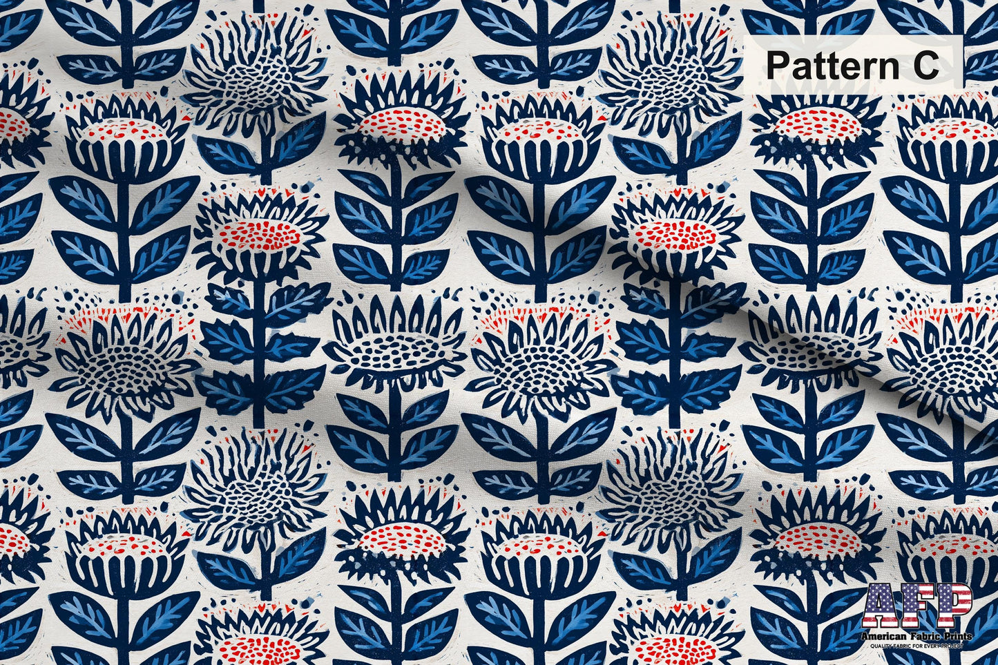 Blue Farmhouse Block Print Fabric Bundle Set - Shop now at American Fabric Prints
